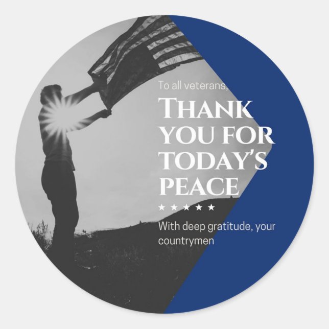 Patriotic Fundraiser Event Classic Round Sticker (Vorderseite)