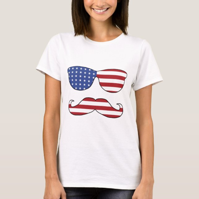 Patriotic Funny Face T-Shirt (Vorderseite)