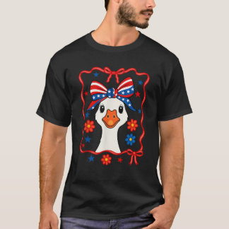Patriotic Funny Goose America Happy 4. Juli Co T-Shirt