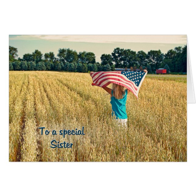Patriotic für Schwester (Vorderseite (Horizontal))