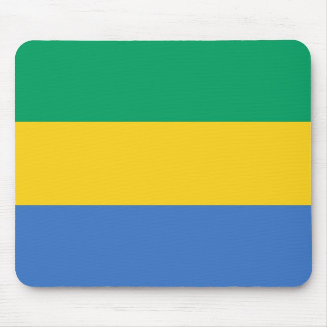 Patriotic Gabon Flag Mousepad (Vorne)