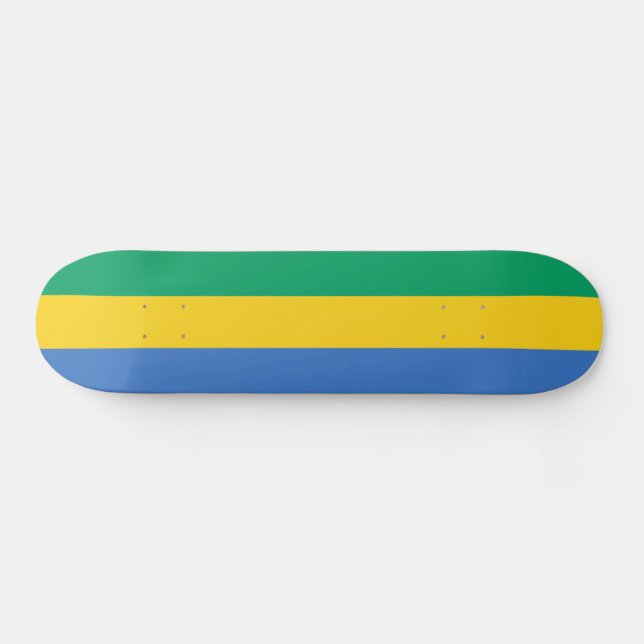 Patriotic Gabon Flag Skateboard (Horizontal)