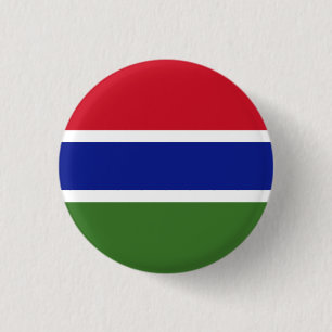Patriotic Gambia Flag Button