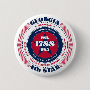 Patriotic Georgia Circle mit Staat Details Button