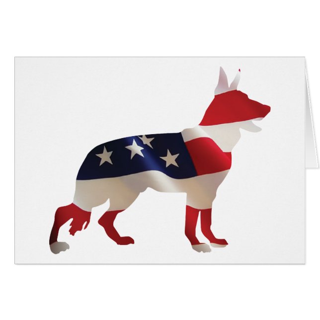 Patriotic German Shepherd (Vorderseite (Horizontal))