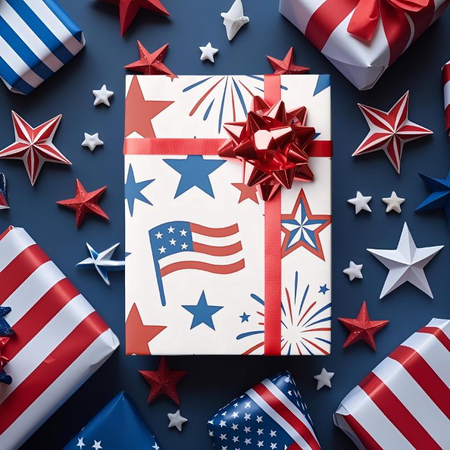 Patriotic Gift Wrap Geschenkpapier (Von Creator hochgeladen)