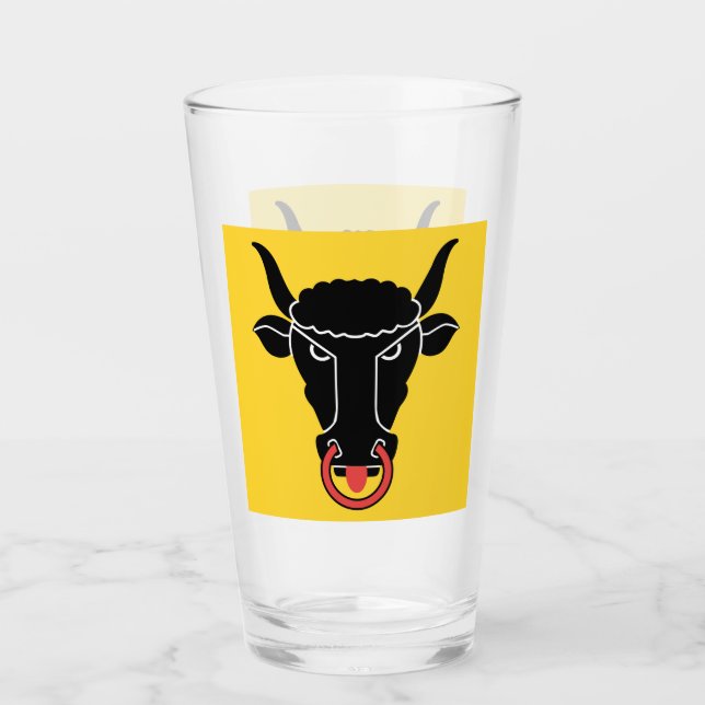 Patriotic glass cup with flag of Uri, Switzerland Glas (Vorderseite)