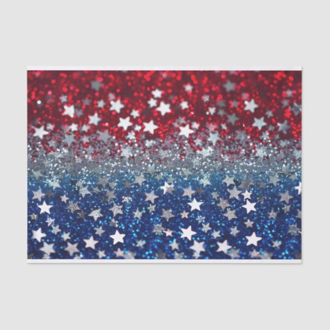 Patriotic Glitter Seidenpapier (Vorderseite)