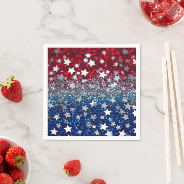 Patriotic Glitter Serviette (Beispiel)