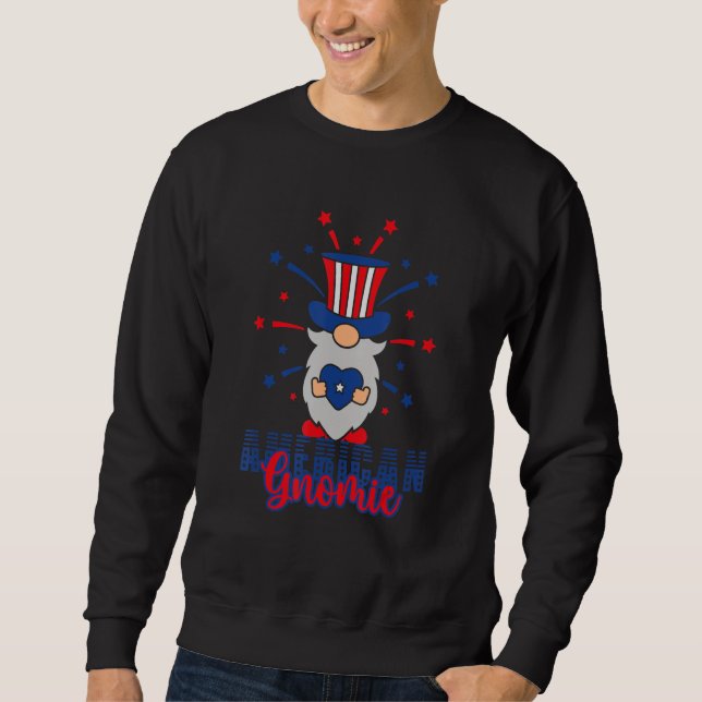 Patriotic Gnome 4th Of July American Gnomie Sweatshirt (Vorderseite)