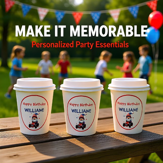 Patriotic Gnome Kid's Birthday Pappbecher (Von Creator hochgeladen)