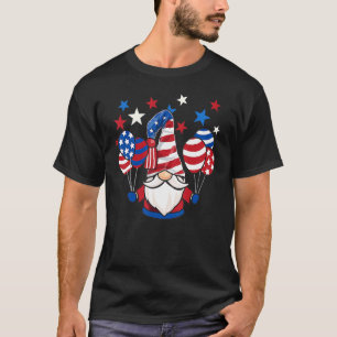 Patriotic Gnomes 4. Juli Frauen Mädchen Amerikaner T-Shirt