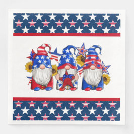 Patriotic Gnomes Serviette