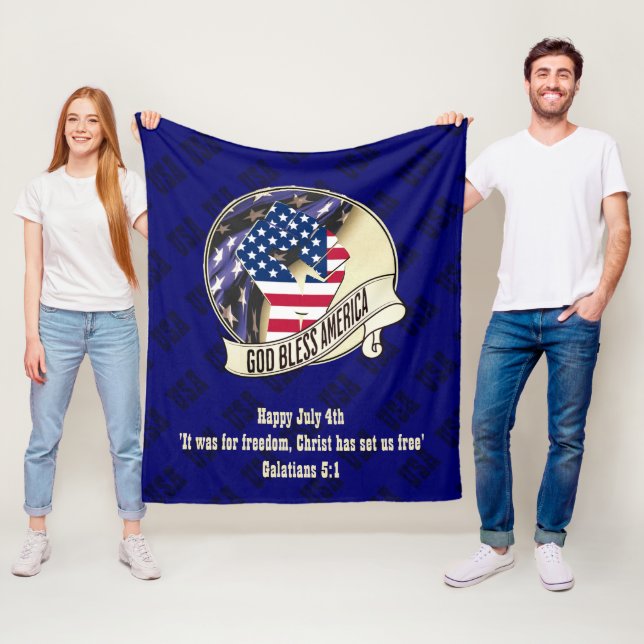 Patriotic GOD BLESS AMERICA, 4. Juli Fleecedecke (Beispiel)