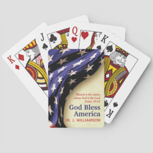 Patriotic GOD BLESS AMERICA Personalisiert Spielkarten