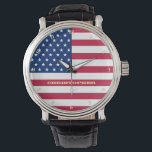 Patriotic Gold Mit Monogramm USA Flag Classic Mens Armbanduhr<br><div class="desc">Erstellen Sie Ihre eigenen individuellen, personalisierten, Name Monogram / Initialen, patriotisch, alle amerikanischen, US Flagge, Old Glory, Star-Spangled Banner, USA Fahne, stilvoll, Männer Vintage schwarze Lederband, Legierung Gehäuse, Handgelenke, Armbanduhr, um Ihren Stolz, Patriotismus, Liebe zu zeigen. Geben Sie einfach Ihren Namen / Familiennamen /monogram initial ein, um Ihre Wünsche anzupassen....</div>