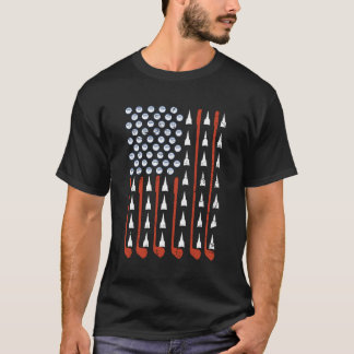 Patriotic Golf American 4th July Golf Clubs Ame T-Shirt