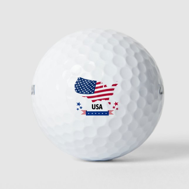 Patriotic Golf Balls American flag Golfball (Vorderseite)