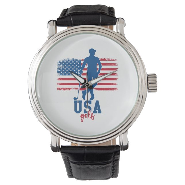 Patriotic Golf USA Armbanduhr (Vorderseite)