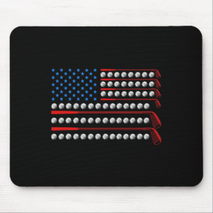 Patriotic Golf Usa Flag Golf Clubs 4. Juli Golf Mousepad