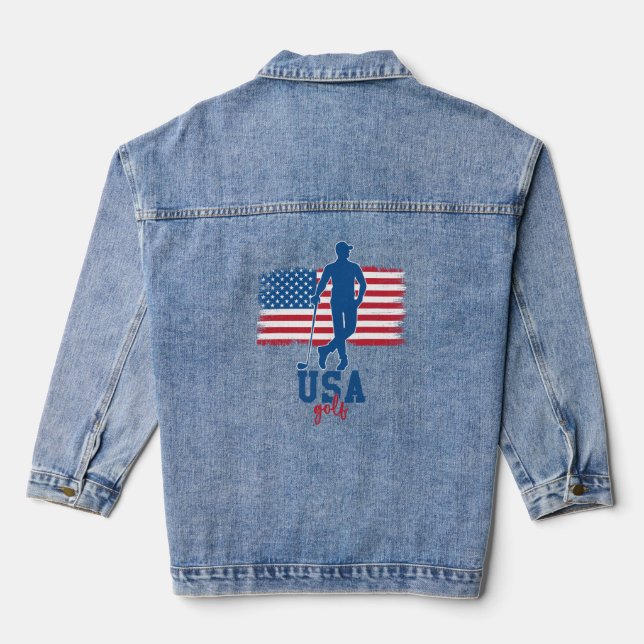 Patriotic Golf USA Jeansjacke (Rückseite)