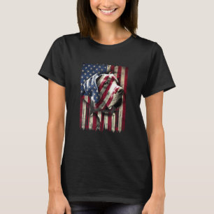 Patriotic Great Dane American Flag USA Hund T-Shirt