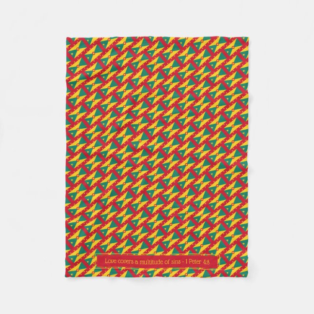 Patriotic GRENADA CARRIACOU individuell anpassbar Fleecedecke (Vorderseite)