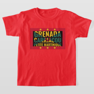 Patriotic Grenada Flaggenkids T-Shirt