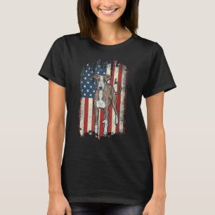 Patriotic Greyhound American Flag Hunde Männer Fra T-Shirt