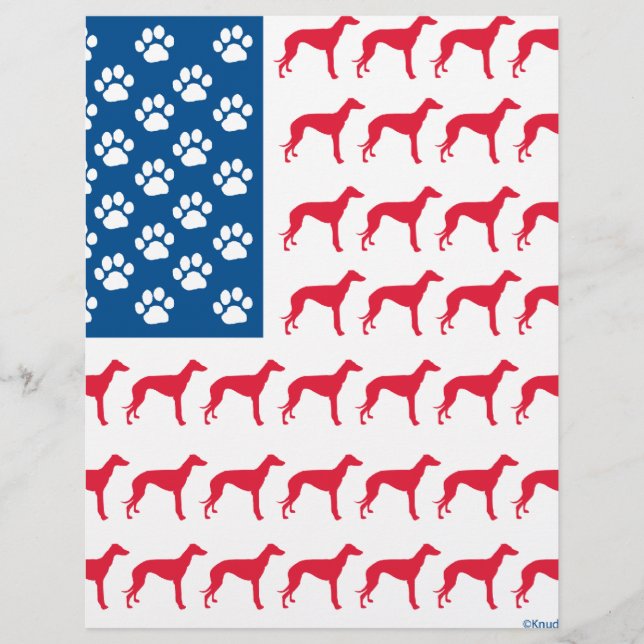 Patriotic Greyhound Dog (Vorderseite)