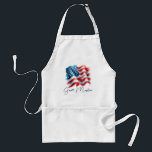 Patriotic Grill Master American Flag Schürze<br><div class="desc">Machen Sie sich bereit, den Grill stilvoll zu entzünden, mit dieser kühnen Schürze, die perfekt für jeden GRILLEN Koch, der will, ernste patriotische Energie 4. Juli in das Kochfeld zu bringen! Diese Schürze mit einem lebendigen amerikanischen Flaggendesign in klassischem Rot, Weiß und Blau ist ein Muss für den stolzen US-Grillmeister....</div>