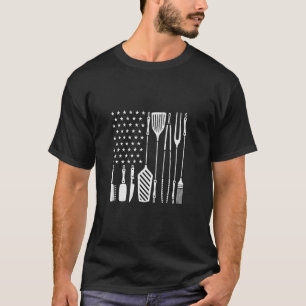 Patriotic Grilling GRILLEN Utensil US Flag Pitmast T-Shirt