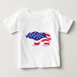 Patriotic-Grizzly Baby T-shirt