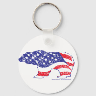Patriotic-Grizzly Not Schlüsselanhänger
