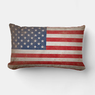 Patriotic Grunge American Flag Kissen