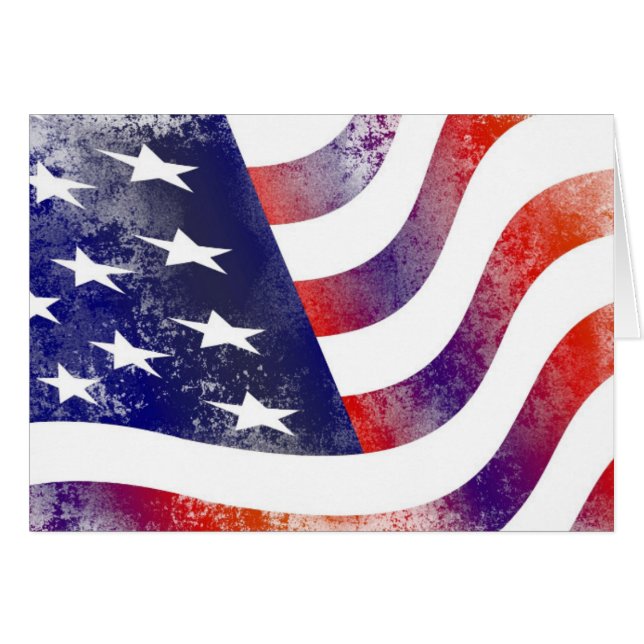 Patriotic Grunge Style verblasste amerikanische Fl (Vorderseite (Horizontal))