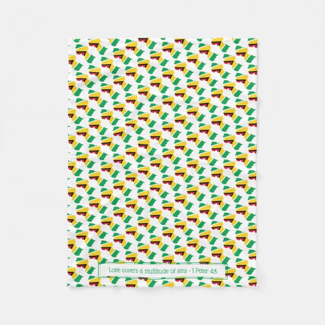 Patriotic GUYANA FLAG Fleecedecke (Vorderseite)