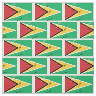 Patriotic GUYANA FLAG Map Kontur Stoff