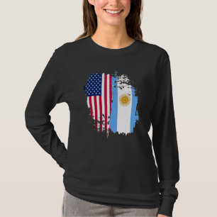 Patriotic Half Argentinier Roots USA Arge T-Shirt