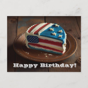 Patriotic Happy Birthday Postkarte