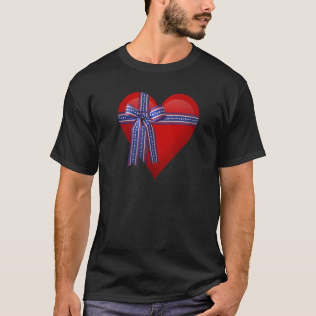 Patriotic Heart Grafik T-Shirt (Vorderseite)