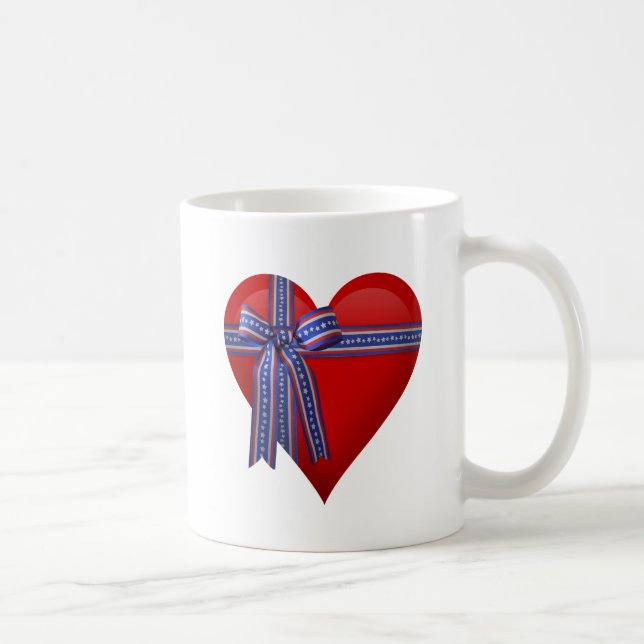 Patriotic Heart Grafik Tasse (Rechts)