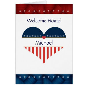 Patriotic Heart Welcome Zuhause Personalisiert Car