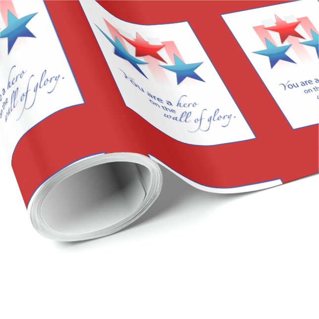 Patriotic Hero Wall of Glory, vielen Dank für Ihr  Geschenkpapier (Rolleneckpunkt)