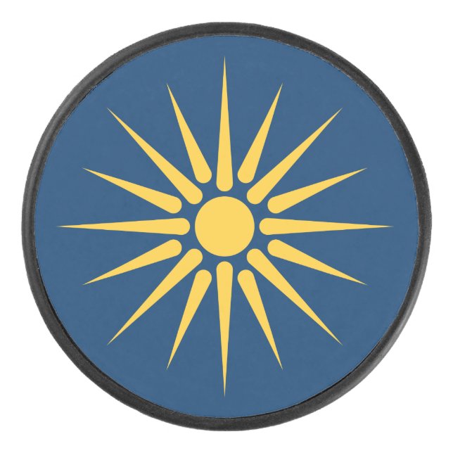 Patriotic hockey puck with flag of Macedonia (Vorderseite)
