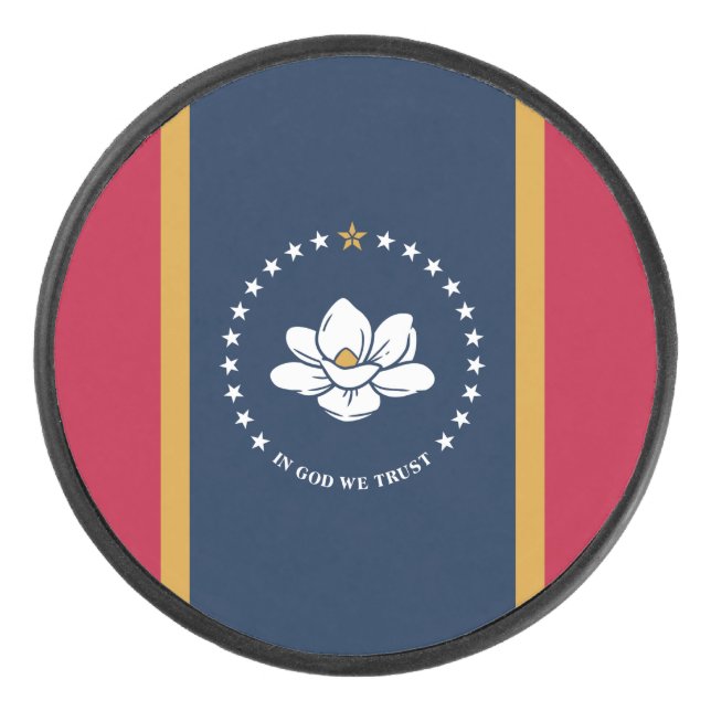 Patriotic hockey puck with flag of Mississippi (Vorderseite)