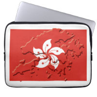 Patriotic HONG KONG Flag Map Computer