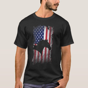 Patriotic Horse American Flag Coole Wildtiere T-Shirt