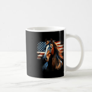 Patriotic Horse American Flag Horseback Riding Wes Kaffeetasse