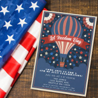 Patriotic Hot Air Ballon 4. Juli Cookout